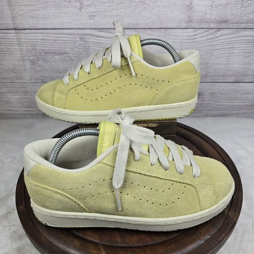 Vintage Vans Compel Y2K Chunky Skateboarding Sneaker Yellow Suede Sz 7.5 Grunge